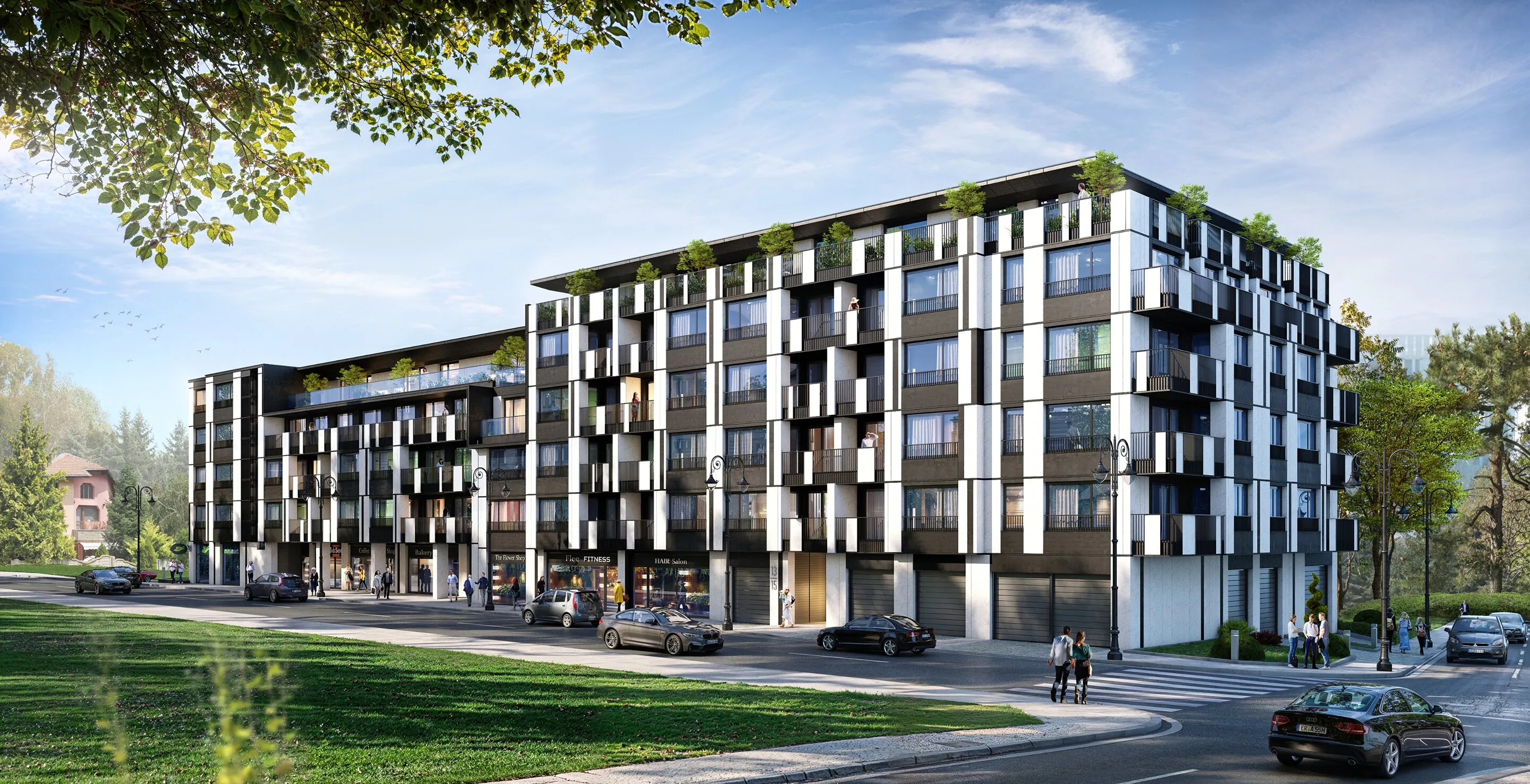 A front shot of the TOD apartment building